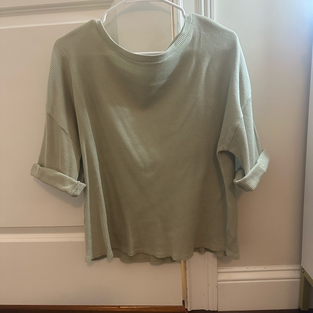 Women's Ribbed Knit Top - Sage Green